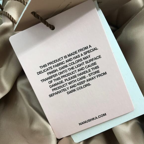 Nanushka Amal Vegan Leather Trench Coat XS Belted Notched Lapel Collar Brown - Picture 8 of 11